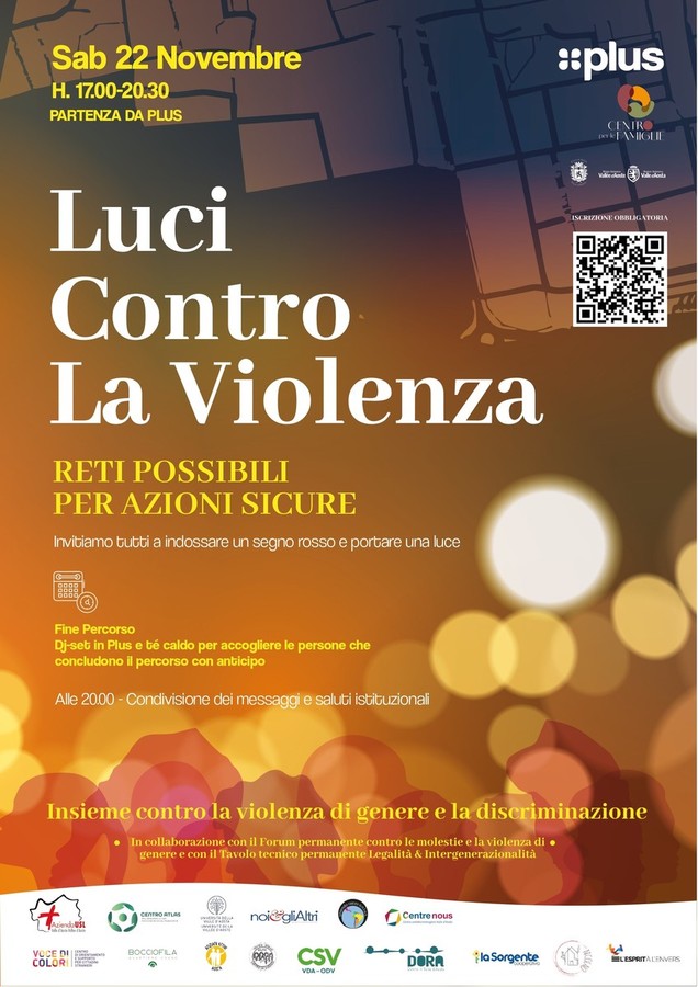 Ad Aosta le 'Luci contro la violenza' Ad Aosta le 'Luci contro la violenza'
