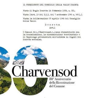 Charvensod celebra il 25 Aprile e gli 80 anni dalla ricostituzione del Comune