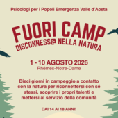 'Fuoricamp', a Rhêmes-Notre-Dame natura ed esperienze per ragazzi dai 14 ai 18 anni