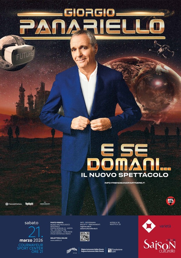 'E se domani…' a Courmayeur il nuovo spettacolo di Giorgio Panariello 'E se domani…' a Courmayeur il nuovo spettacolo di Giorgio Panariello