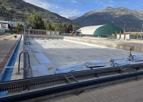 I lavori alla piscina comunale scoperta I lavori alla piscina comunale scoperta