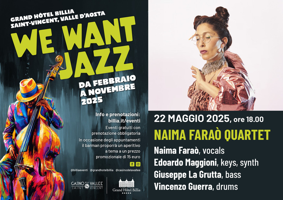 Con 'We Want Jazz' al G.H. Billia arriva il Naima Faraò Quartet