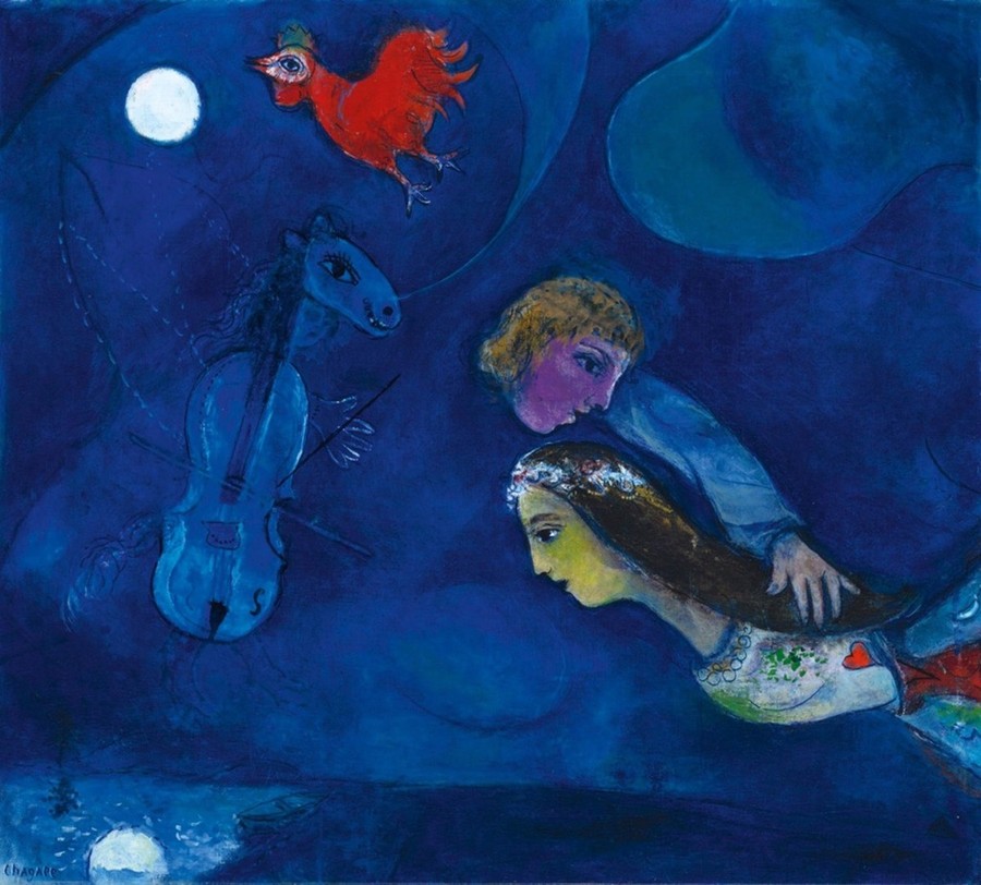 Gallo rosso nella notte, 1944 - Marc Chagall (1887-1985)