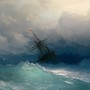 'Nave nel mare in tempesta' (1858); Ivan Konstantinovic Ajvazovskij (1817-1900)