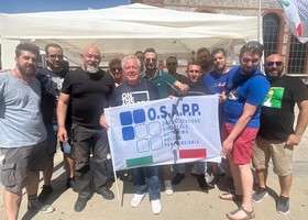 Esponenti valdostani e piemenotesi del sindacato Osapp durante una manifestazione a Torino Esponenti valdostani e piemenotesi del sindacato Osapp durante una manifestazione a Torino