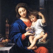 Pierre Mignard Madonna dell uva 1640-1650 Pierre Mignard Madonna dell uva 1640-1650
