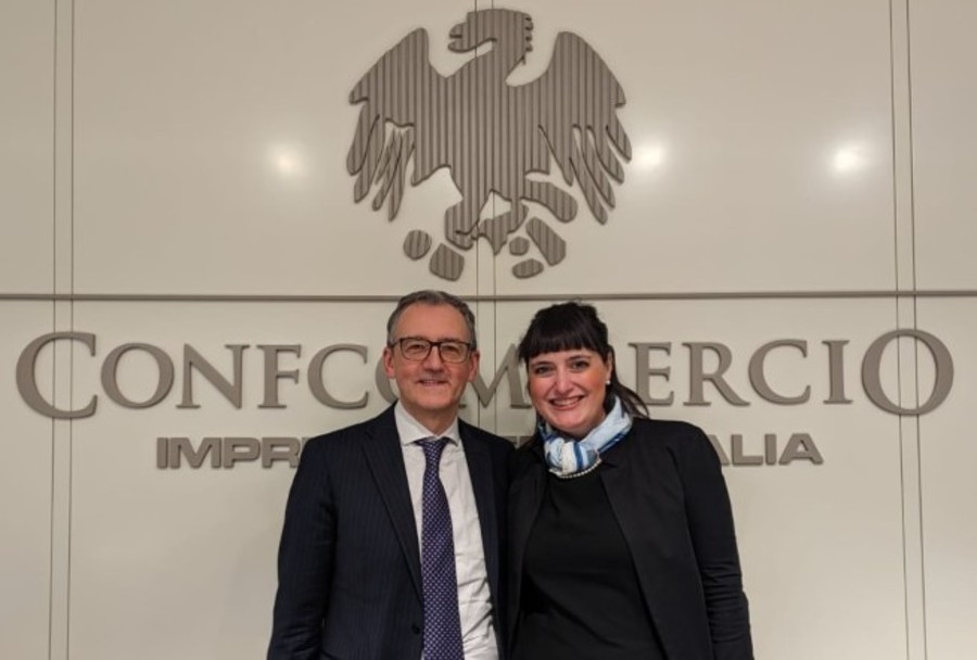 Paolo Ambrosini, presidente di ALI Confcommercio e Clara Acerbi, presidente di ALI Confcommercio VdA