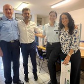 Da sn l'ufficiale della Polpen Rino Zanchetta;il consigliere regionale Marco Sorbara; la comandante del carcere di Brissogne, Martina Irrera e la criminologa e responsabile MIDD Martina Piazza Da sn l'ufficiale della Polpen Rino Zanchetta;il consigliere regionale Marco Sorbara; la comandante del carcere di Brissogne, Martina Irrera e la criminologa e responsabile MIDD Martina Piazza