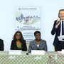 Da sn Patrik Vesan, docente UniVda; Nina Mollé, direttrice Centre de perfectionnement et des stages professionnels; Aline Koné, segretaria generale École Nationale d'Administration e Aldo Cera, direttore Agenzia italiana per la cooperazione allo sviluppo