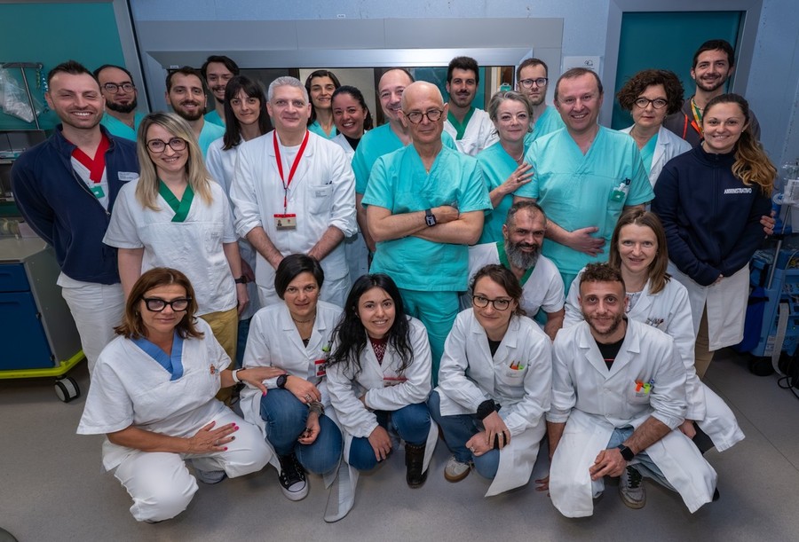 Parte delle équipes di Radiologia e Fisica Sanitaria del 'Parini' Parte delle équipes di Radiologia e Fisica Sanitaria del 'Parini'
