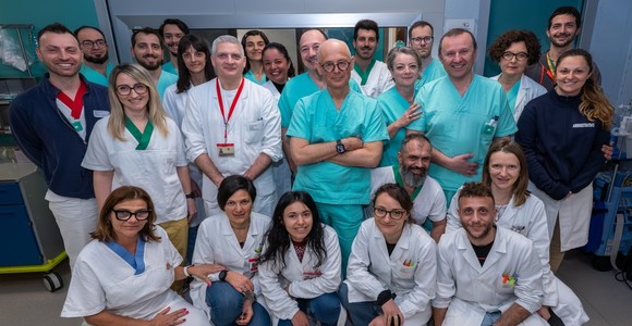 Parte delle équipes di Radiologia e Fisica Sanitaria del 'Parini' Parte delle équipes di Radiologia e Fisica Sanitaria del 'Parini'