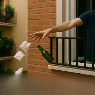 Il balcone non è una discarica; quando l’inciviltà diventa reato penale