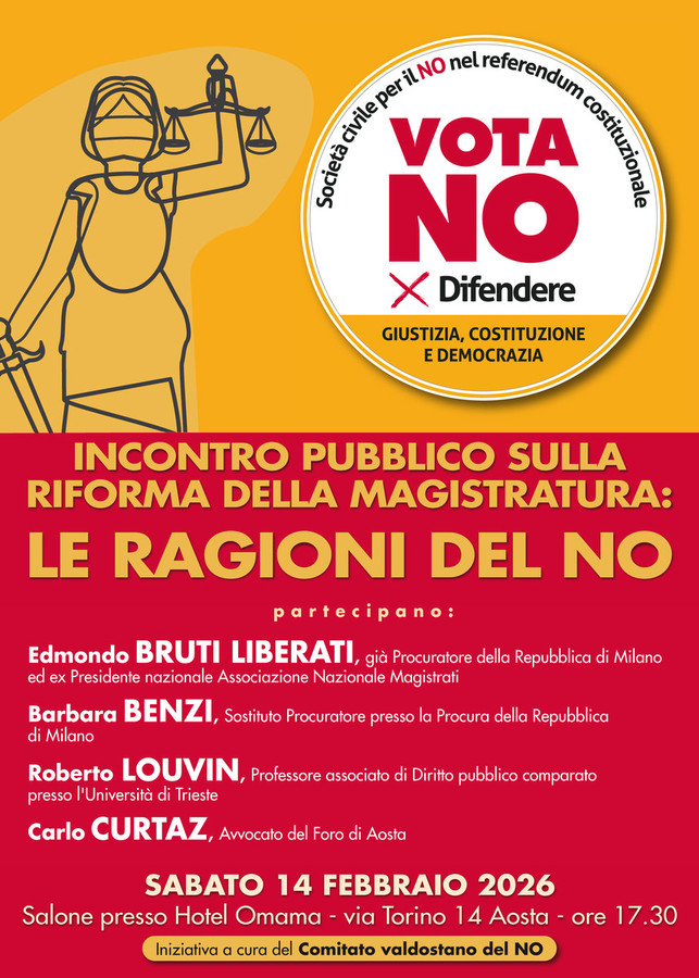 Riforma della magistratura, in Valle gli incontri del Comitato per il No
