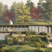Il rendering di Villa Catella