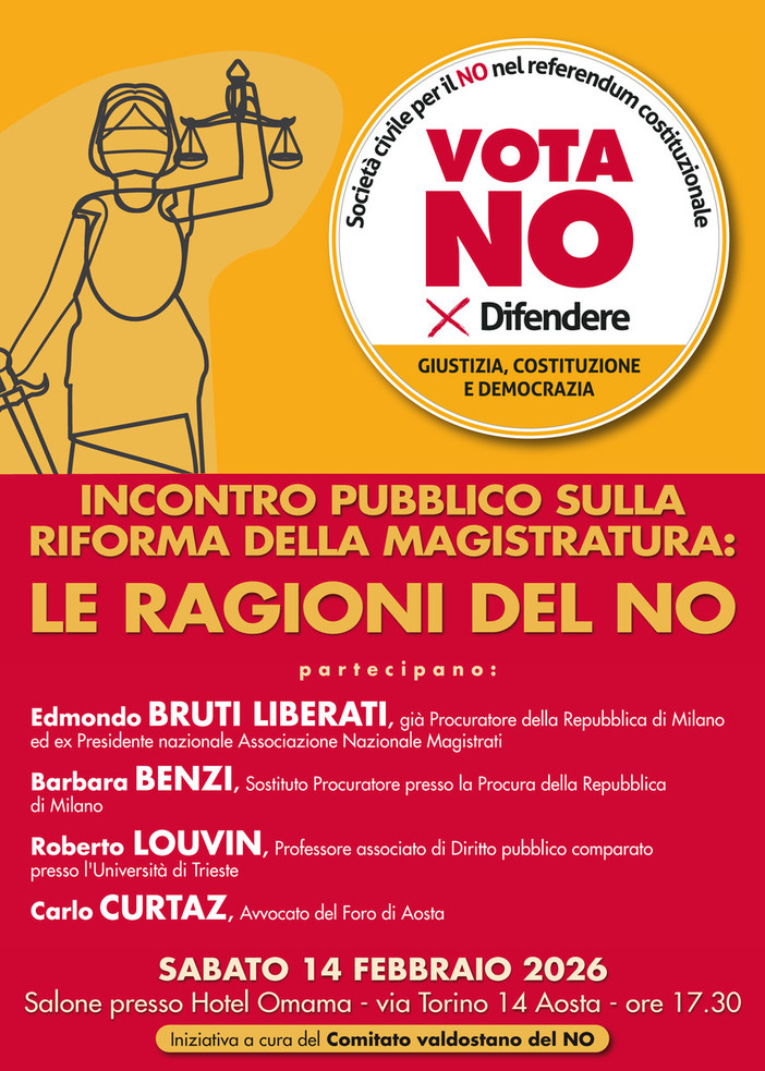 Riforma della magistratura, in Valle gli incontri del Comitato per il No