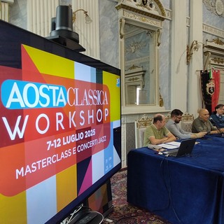 Un momento della presentazione degli eventi musicali di Aosta Classica 2025