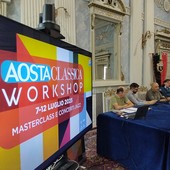 Un momento della presentazione degli eventi musicali di Aosta Classica 2025