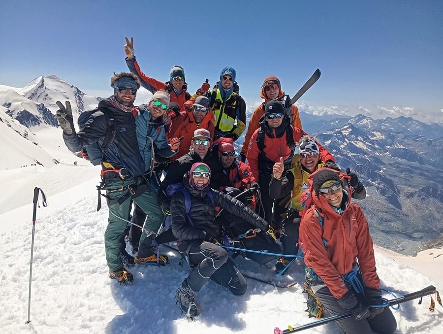 Alpinisti InSuperAbili parlano francese e preparano la terza salita al Breithorn