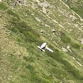 L'ultraleggero caduto vicino al rifugio Frassati L'ultraleggero caduto vicino al rifugio Frassati