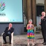 Nora Berger ha ricevuto il premio al Palazzo Ducale a Genova Nora Berger ha ricevuto il premio al Palazzo Ducale a Genova