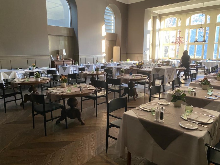 Una sala ristorante del Grand Hotel Billia Una sala ristorante del Grand Hotel Billia