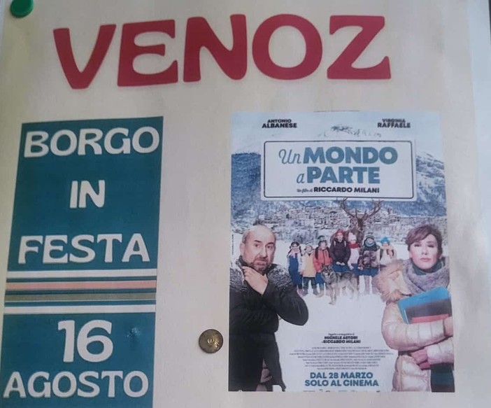 Nus, a Venoz il cinema all'aperto con 'Un mondo a parte'