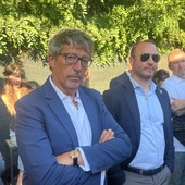 L'avvocato Corrado Bellora (a sn) e il capogruppo della Lega VdA in Consiglio Valle Andrea Manfrin