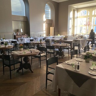 Una sala ristorante del Grand Hotel Billia