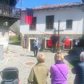 Un momento della commemorazione oggi a Rovenaud