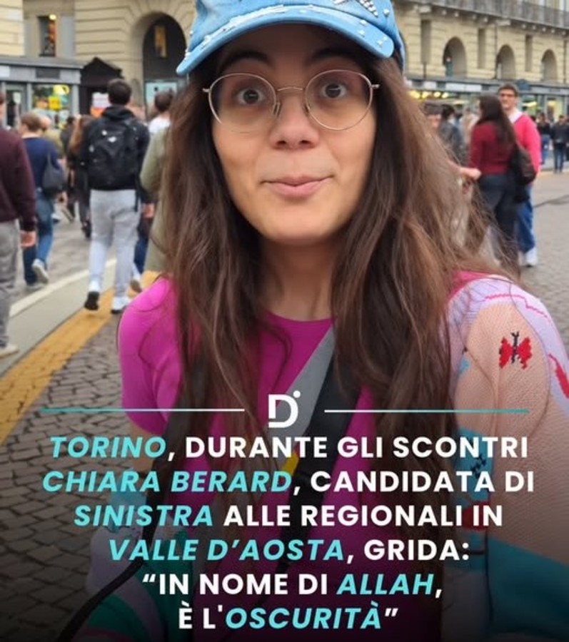 Video e foto dello slogan ripreso da Chiara Berard circolano in rete (immagine tratta da Decripto.org) Video e foto dello slogan ripreso da Chiara Berard circolano in rete (immagine tratta da Decripto.org)