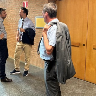 In attesa della decisione; da sn l'ag Ivano Berardi, il pm Francesco Pizzato e l'ag Corrado Corradino