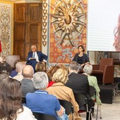 Luciano Caveri e Marta Cartabia sul palco al Castello di Sarre