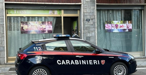 Intervento del Radiomobile al Centro Benessere Tuina in  via Chavanne ad Aosta
