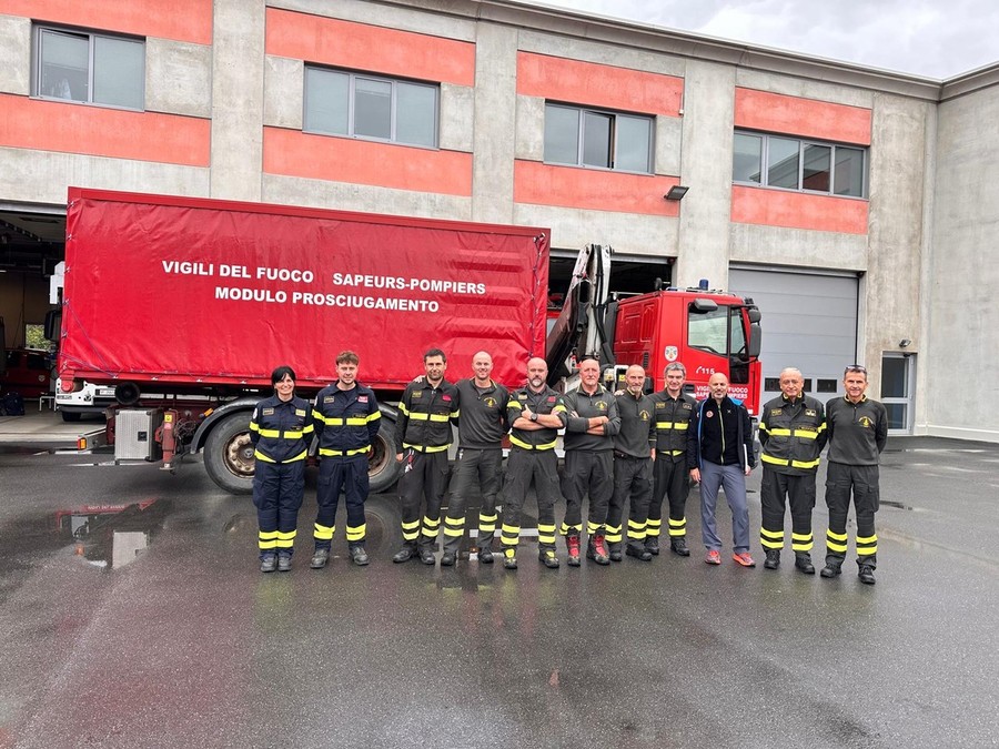 La squadra partita alla volta dell'Emilia Romagna nel 2023 La squadra partita alla volta dell'Emilia Romagna nel 2023
