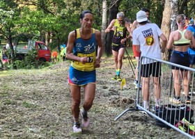 Cronoscalata Introd-Les Combes, Charlotte Bonin in gara