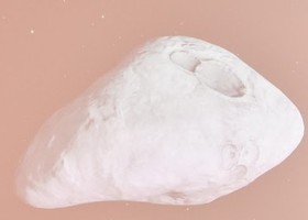 Una rappresentazione artistica di Callicore, luna di Giove Una rappresentazione artistica di Callicore, luna di Giove