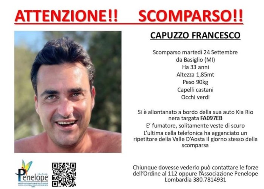 Si perdono in Valle le ultime tracce di un giovane lombardo Si perdono in Valle le ultime tracce di un giovane lombardo