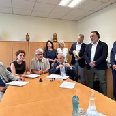 I promotori dell'iniziativa durante l'illustrazione della circolare contestata I promotori dell'iniziativa durante l'illustrazione della circolare contestata