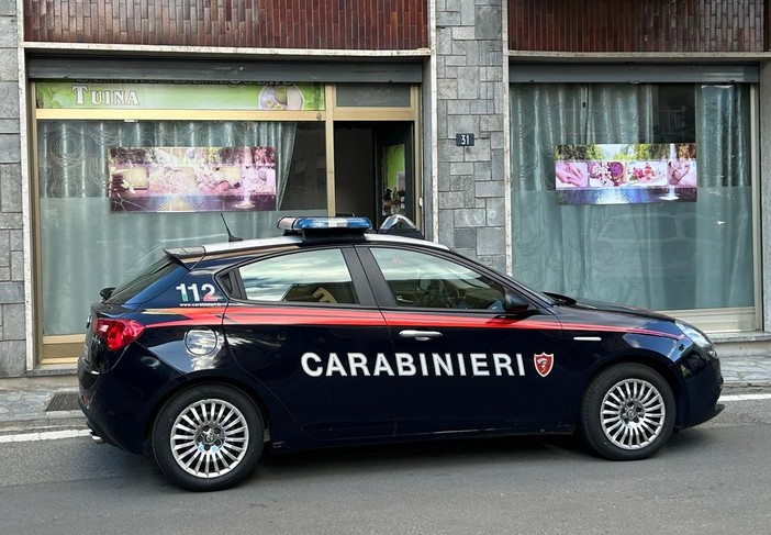 Intervento del Radiomobile al Centro Benessere Tuina in  via Chavanne ad Aosta