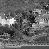 Il Grand Hotel Billia (a sn) e il Casino de la Vallée nei primi anni Settanta Il Grand Hotel Billia (a sn) e il Casino de la Vallée nei primi anni Settanta