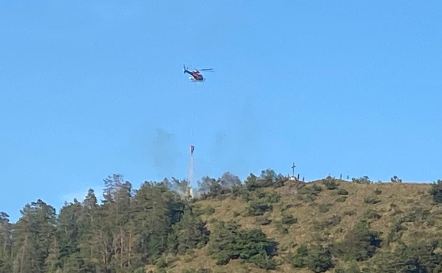 Gressan, incendio alla Cote de Gargantua