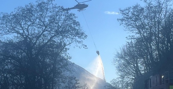 Sotto controllo l'incendio a Marsan di Nus