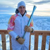 La Fiamma Olimpica questa mattina sul massiccio del Monte Rosa