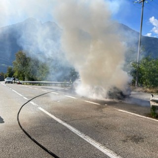 Domato incendio di un furgone a Verrayes