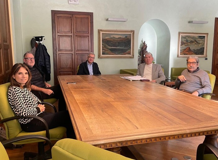 Un momento dell'incontro all'Hotel de Ville