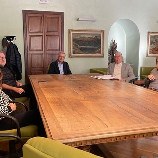 Un momento dell'incontro all'Hotel de Ville