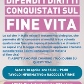 Fine vita, anche ad Aosta la mobilitazione dell’associazione 'Luca Coscioni'