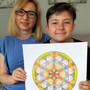 Coloriamo il Fiore della Vita con Valerio e Masha alla Libreria Brivio Due