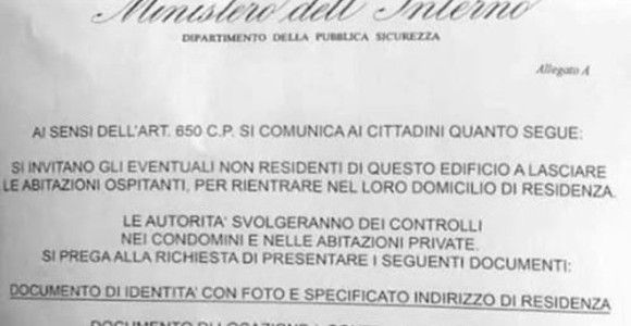 Il finto avviso-truffa che circola in questi giorni anche ad Aosta