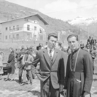 Corrado Gex assieme al canonico Joseph Vaudan